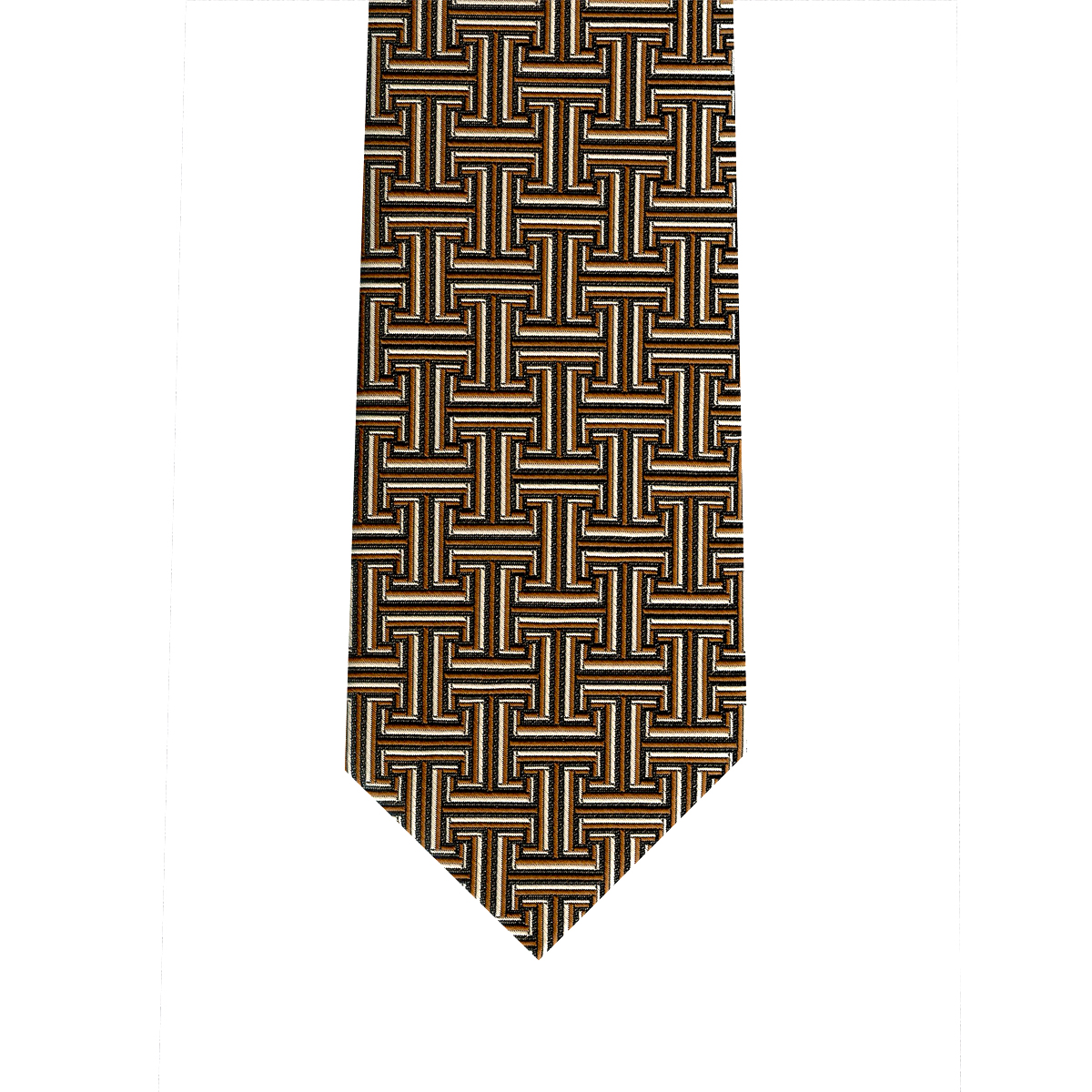 Men's Necktie Polyester Woven; Greek Key J10-0230
