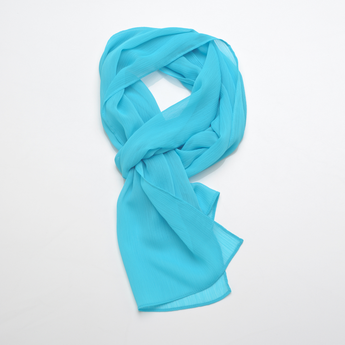Scarf Chiffon Solid Turquoise R27-0162