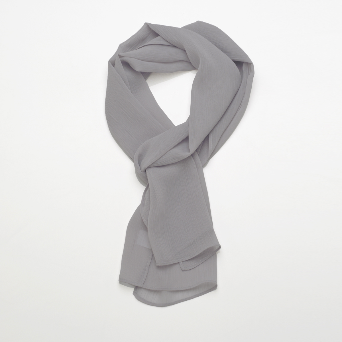 Scarf Chiffon Solid Grey R27-0177