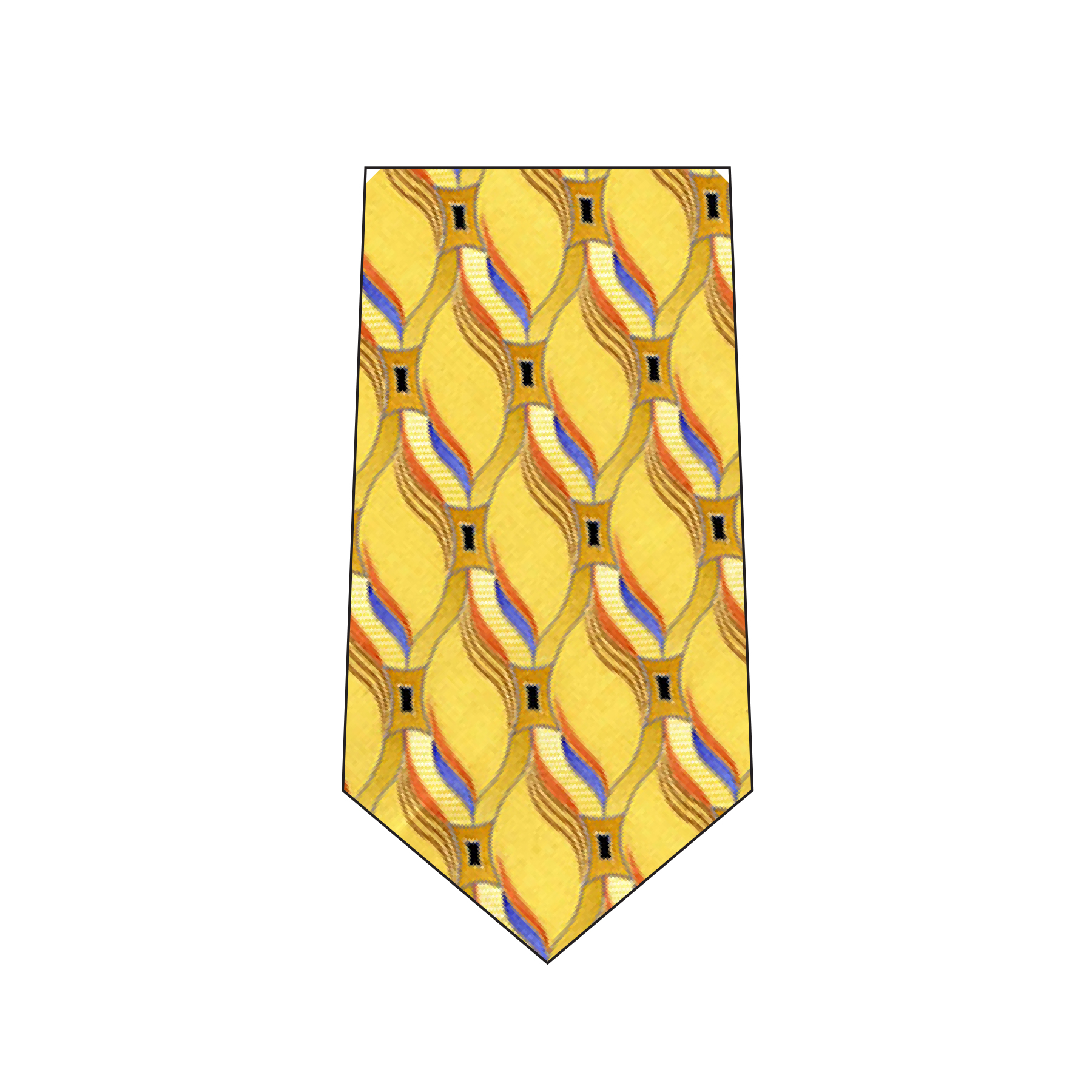 Fabric Print Tie Fabric; PF40-0001 Navy - Image 5
