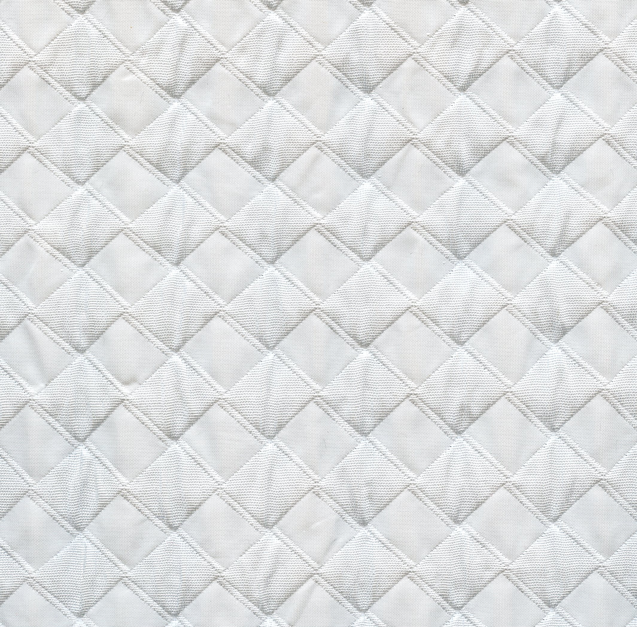 Fabric Polyester Jacquard; LTTO4180-003 Matelasse Diamonds White