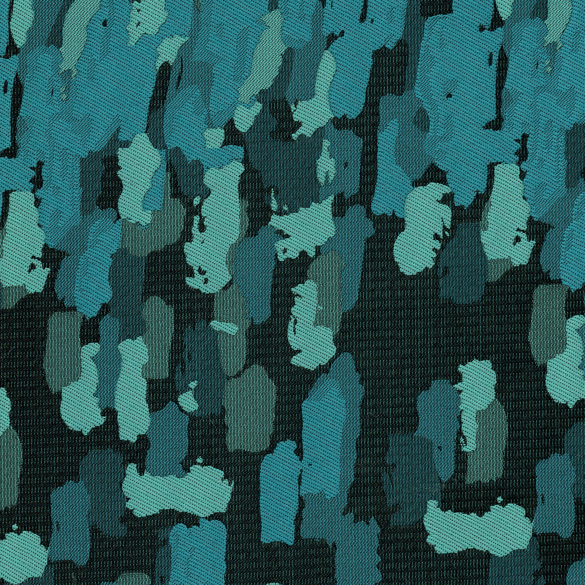 Fabric Polyester Jacquard; LTFZ197-006 Abstract Brushstrokes Teal