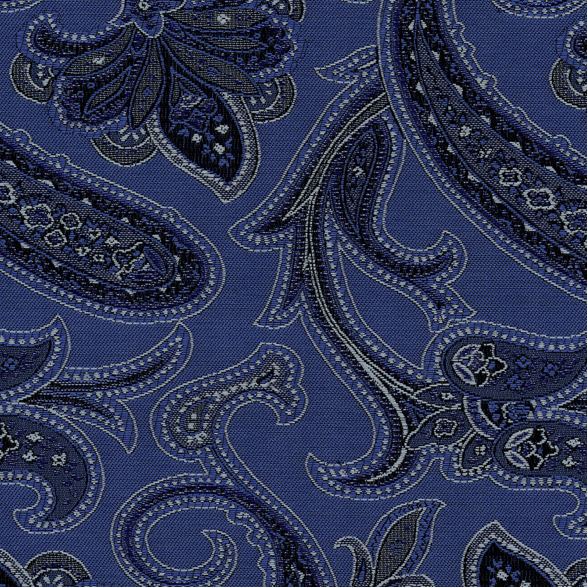 Fabric Polyester Jacquard; EU2167-002 Classic Paisley Slate Blue