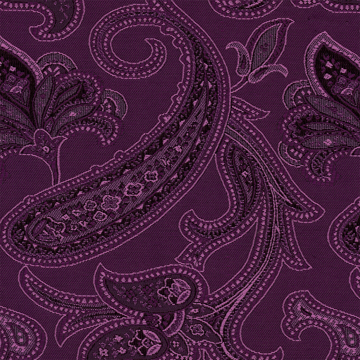 Fabric Polyester Jacquard; EU2167-003 Classic Paisley Plum Burgundy