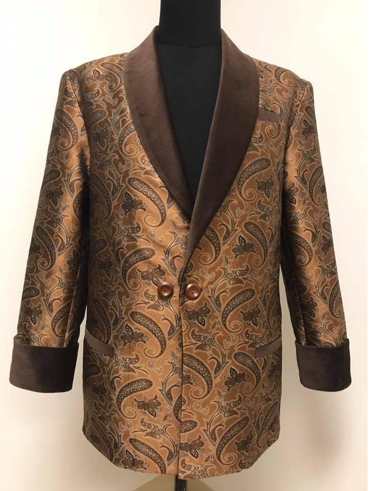 Fabric Polyester Jacquard; EU2167-001 Classic Paisley Bronze - Image 2
