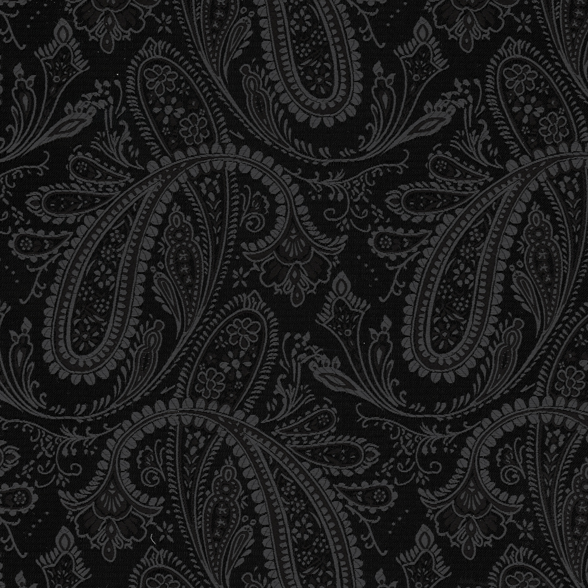 Fabric Polyester Jacquard; EU2113-011 Classic Paisley Charcoal