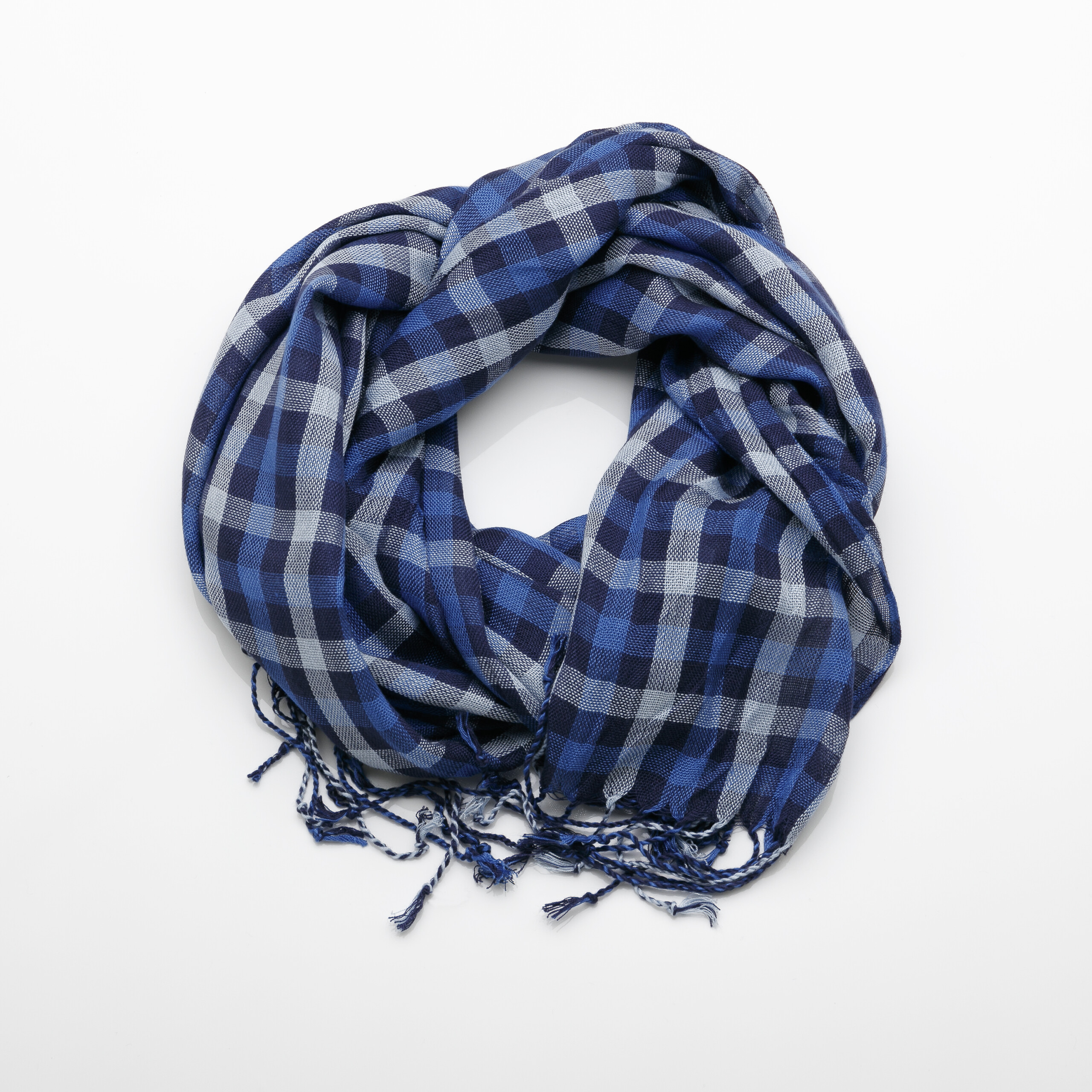 Fashion Scarf Navy Plaid