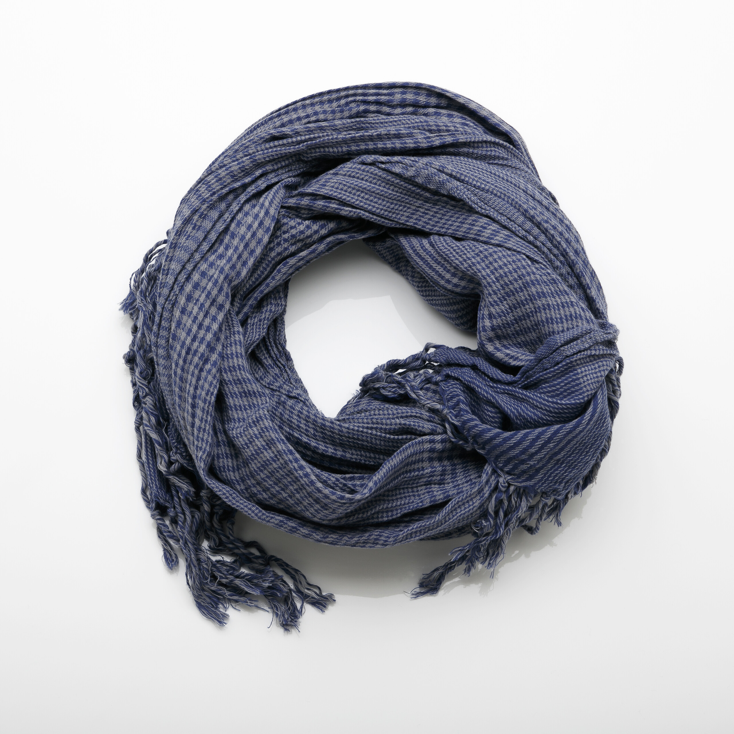 Fashion Scarf Navy Plaid