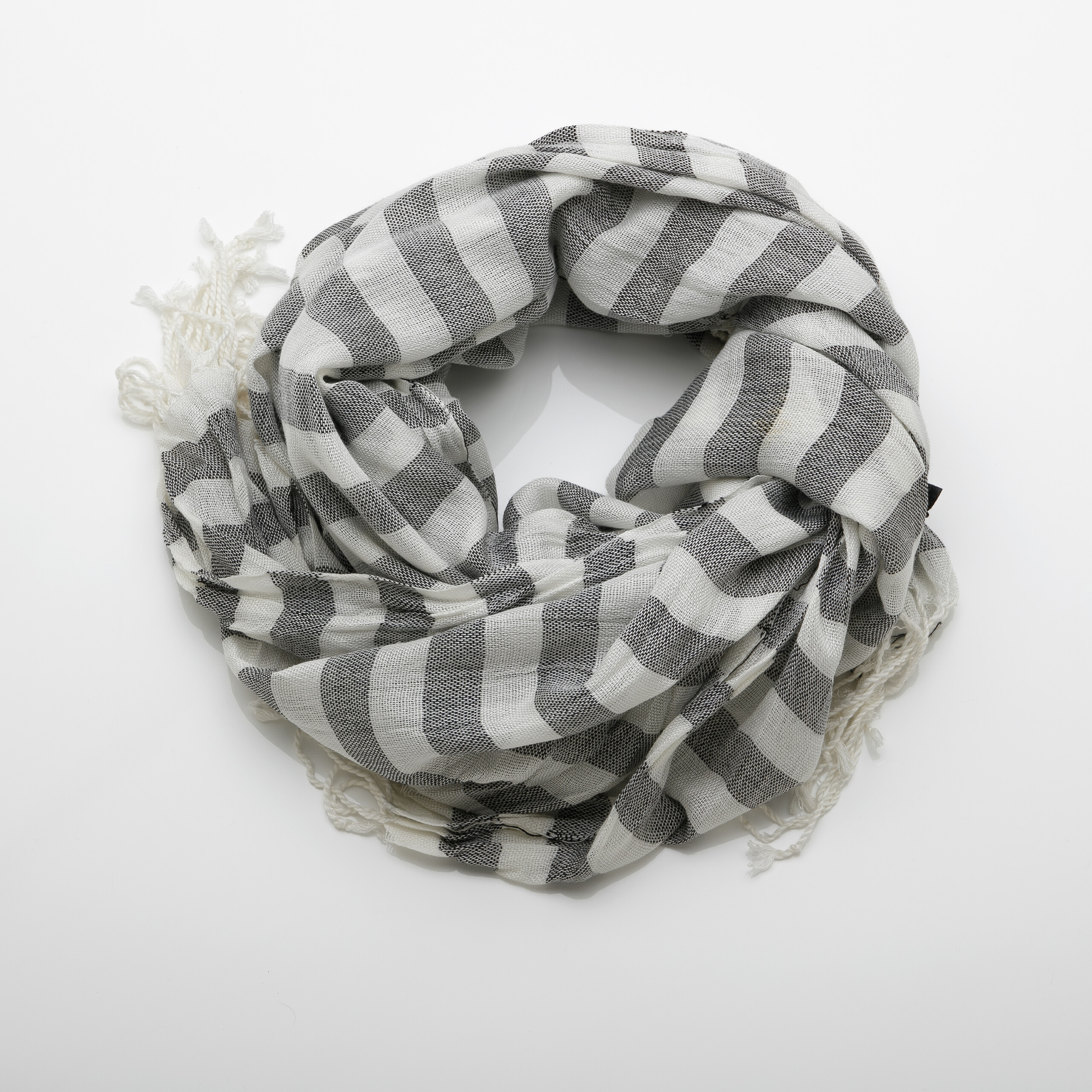 Fashion Scarf Grey Stripe