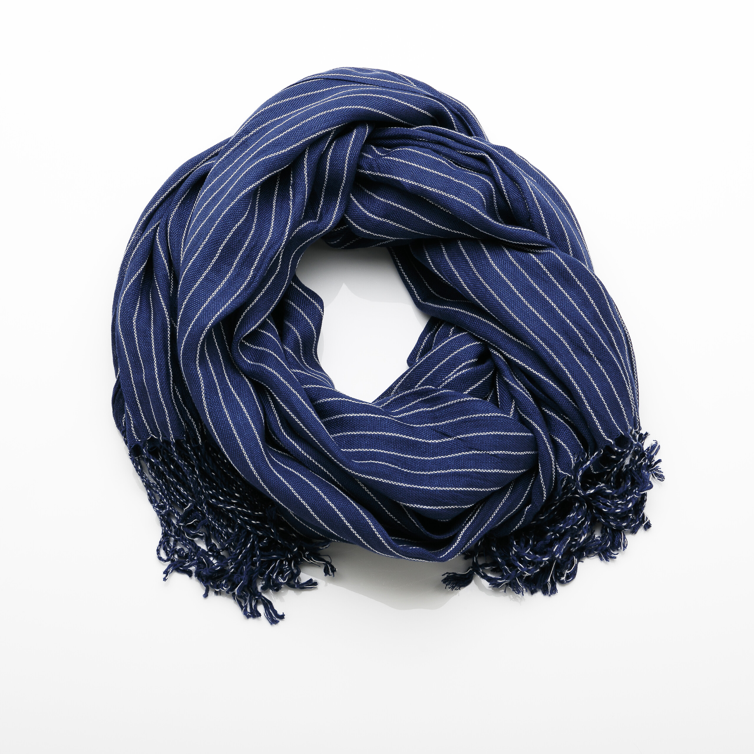 Fashion Scarf Navy Stripe