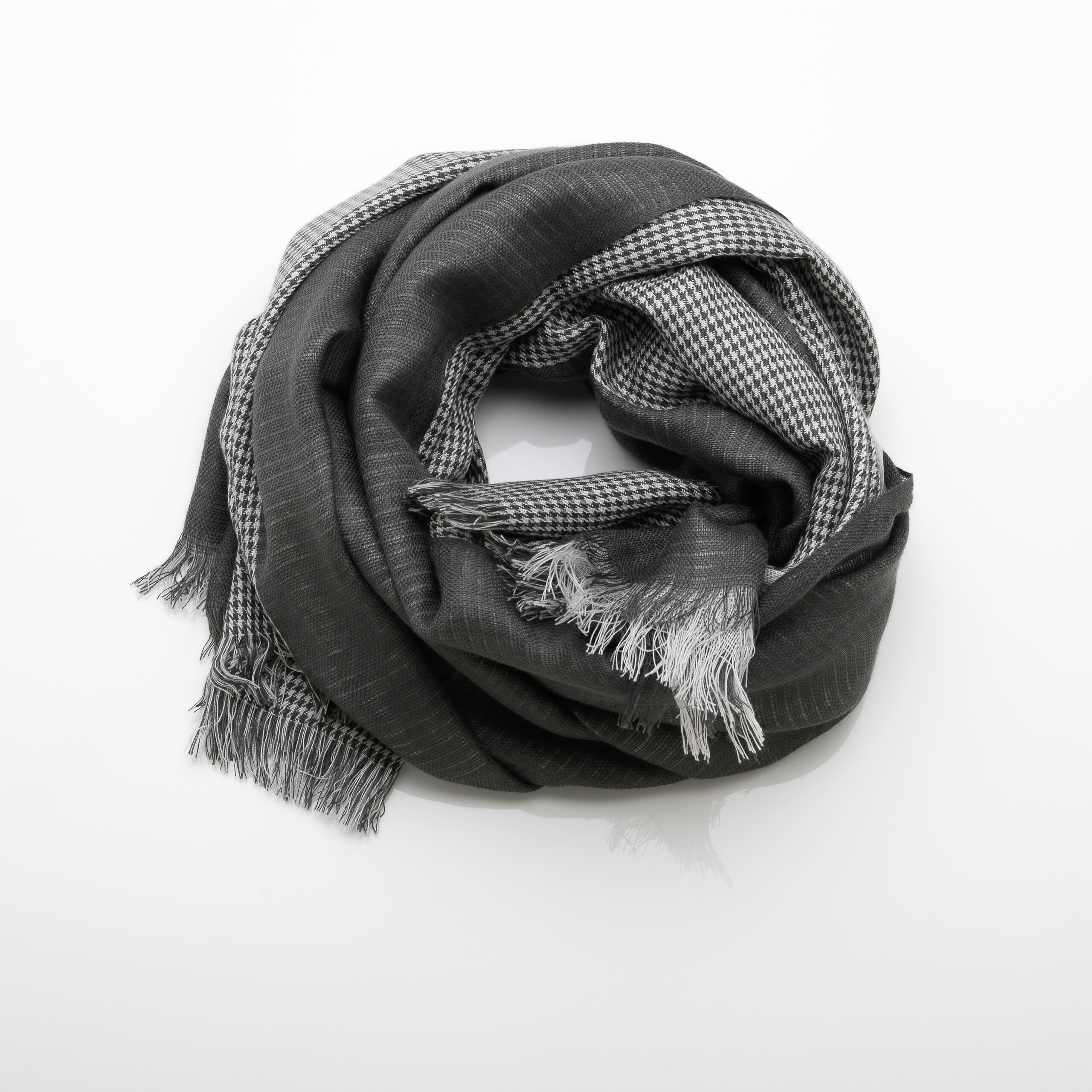Fashion Scarf 2 tone grey/check