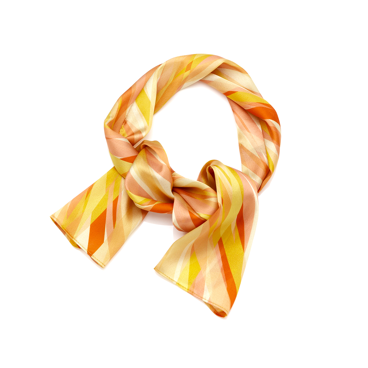 Scarf Satin Crosshatch Gold R24-0108