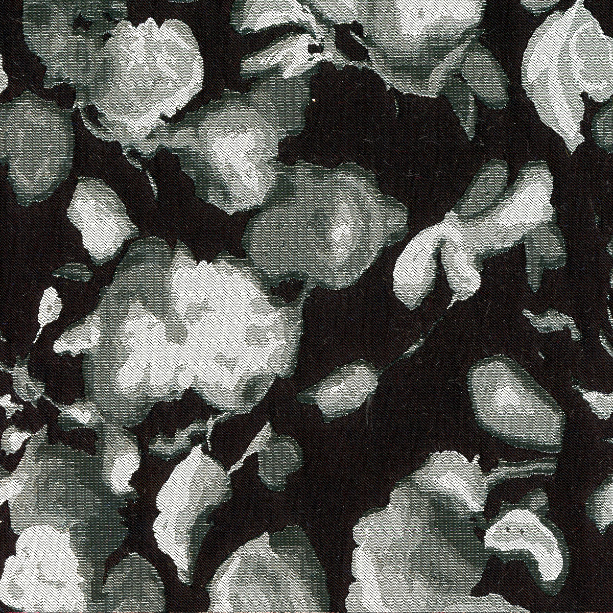Fabric Polyester Jacquard; LTQD313-004 Abstract Floral Silver