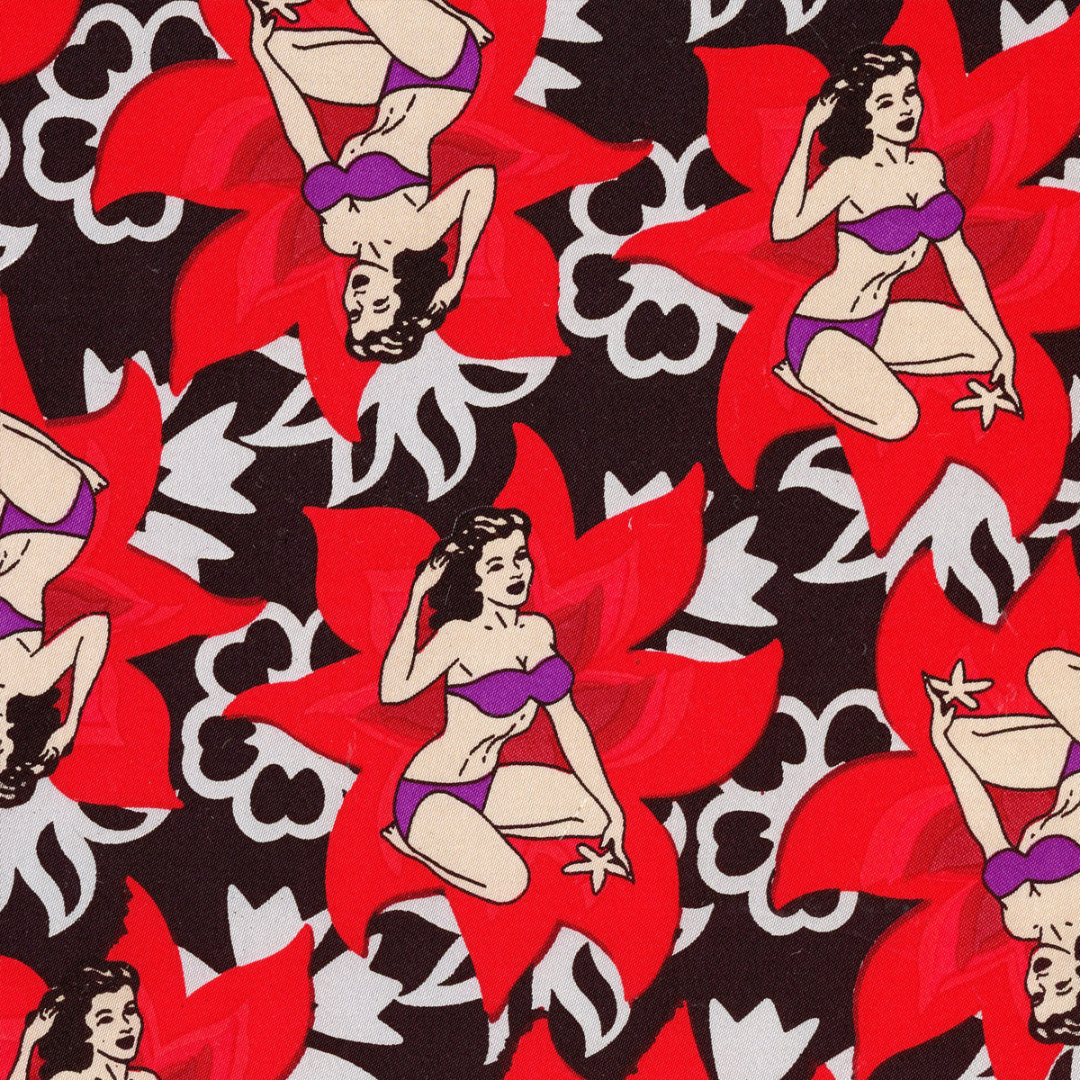 Fabric Print PF10-0601-002 Red