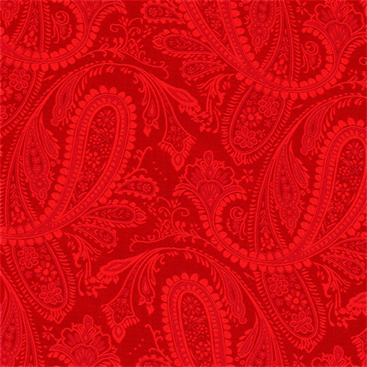 Fabric Polyester Jacquard; EU2113-010 Classic Paisley Red