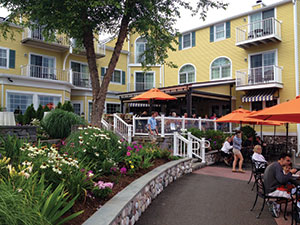 Dining at “Fresh Salt” outside the Saybrook Point Inn and Spa
