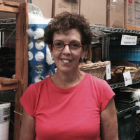 Executive Director Sherry Wolf in the Community Center of Northern Westchester’s food pantry.