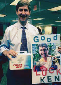 Ken’s office threw him a going-away party.