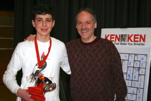 Mack Meller and Will Shortz. Photo Credit: KenKen