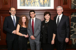 (From left) Honorees Richard and Heidi Rieger of Bedford, Yoav Cohen of White Plains, and Shari and Joel Beckman of Scarsdale