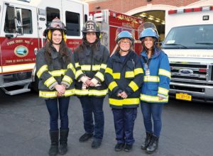 Shown, L-R: Lexi Draper (Junior Firefighter), Luci Labriola-Cuffe (Firefighter/EMS), Sue Macellaro (EMS), Elissa Weinhoff (EMS Training)