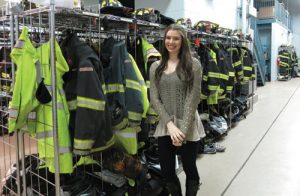 Lexi Draper, ready and waiting at the Armonk Fire House