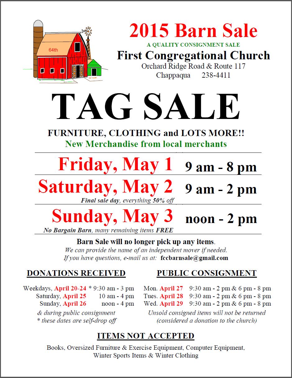 2015 Barn Sale