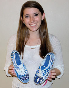 Carly Stern with her own College Kicks kicks
