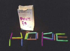 In memory of a loved one, with HOPE for all. Relay for Life Committee Photo