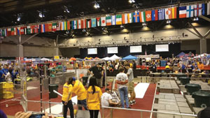 The international event attracted thousands of people.