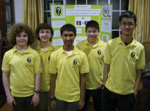 Returning heroes (L-R): Zachary Eichenberger, Nicky Eichenberger, Chirag Kumar, Tyler Harp and Daniel Shih