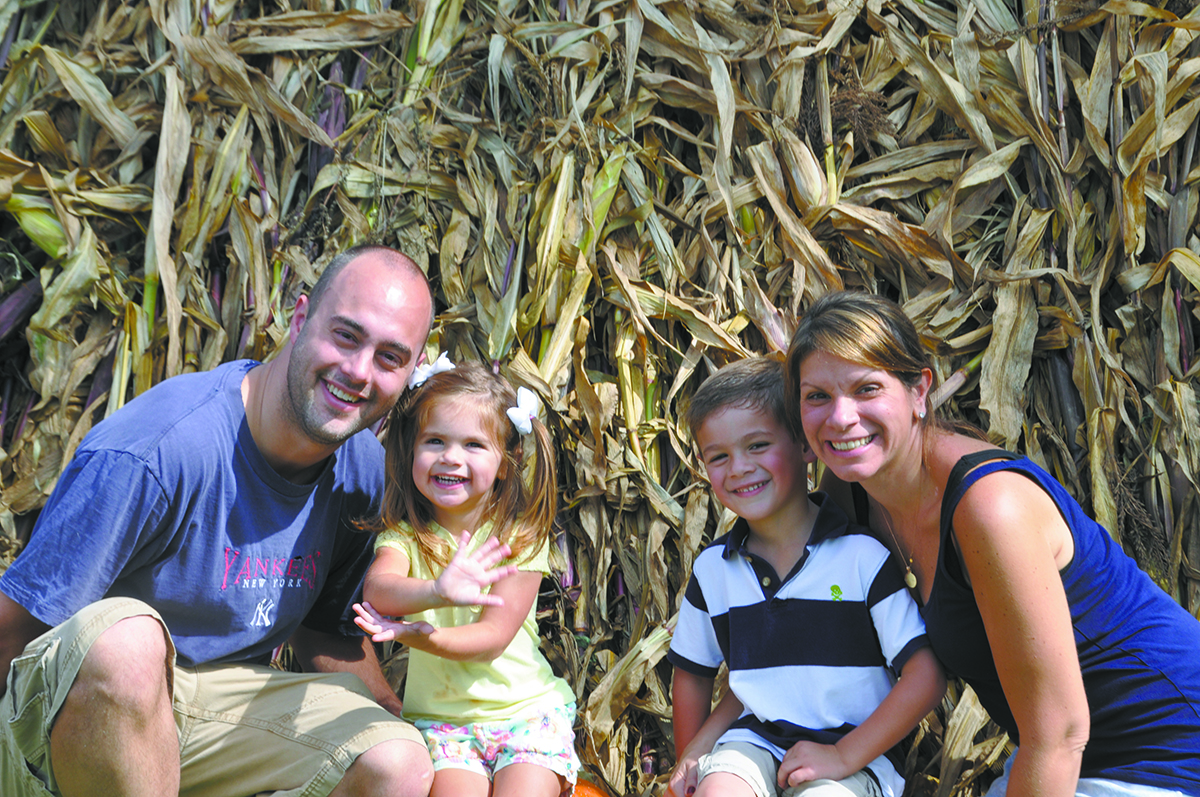 Apple picking with the family in 2014: From left, Timothy Radice, Gabriella Radice, Gavin Radice, Kourtney DeRosa-Radice.