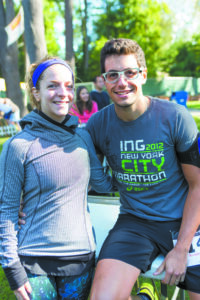 BHHS grads Jeannette Martimucci (left) and Evan Bauer often come back to visit and for community events. Running for the first time, Evan says he’s especially happy to be part of something that “brings community together.”