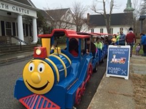 Holiday train by Town Hall photo