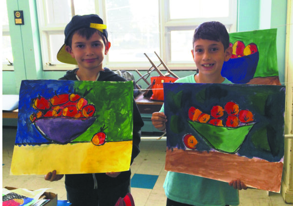 These brothers are falling for Cezanne’s Apples... Pastel, acrylic and watercolor