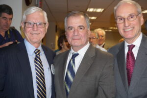 on left: Dr. Lawrence Smith, Physician in Chief and Dean of the Hofstra Northwell School of Medicine. On right: Dr. Scott Hayworth, President and CEO of Mount Kisco Medical Group