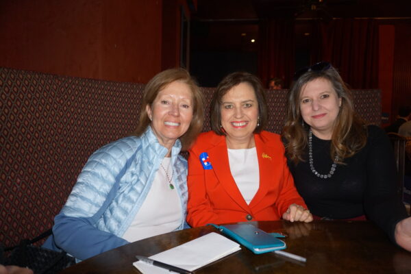 Ann Styles Brochstein, co-founder, Hillary NOW; Carol Evans, founder, Executive Women for HIllary; and myself!