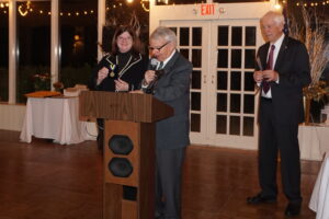 Ann Herrero with Rotarian Peter Davidson