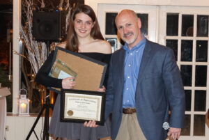 Sophie Odrich with New Castle Supervisor Robert Greenstein