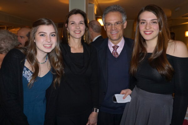 Sophie Odrich (right) with her parents Karen and Steven Sidel and friend Shail Highbloom who helped along with another friend, Gianina, with 'Kittle Kare' efforts.