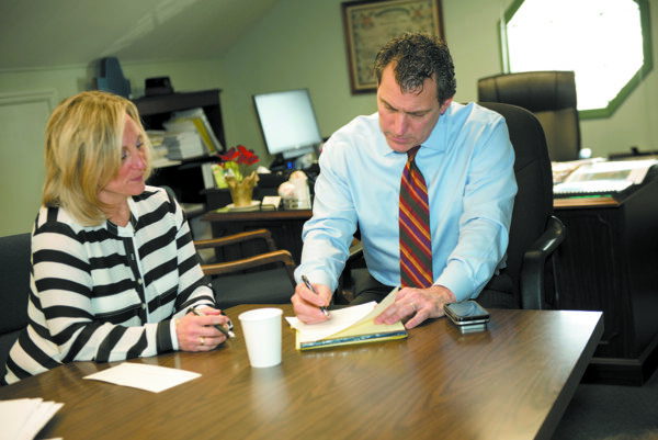 Supervisor Schiliro with Con dential Secretary Mindy Berard