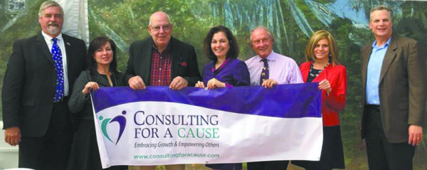 (L-R): Brian Skanes, Boys and Girls Club of America; Naomi Koller Fishman, Westchester Jewish Community Services and Pace University; Robert Nadel, The Nadel Consulting Group; Paula Barbag; Gregory Muth, Columbia University; Marian Gyzlo, Think to Lead; and Robert Cooper, R.L. Cooper and Associates.