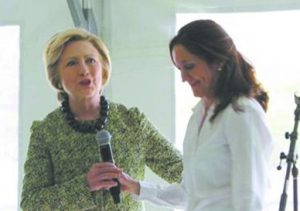 Tracy Stein with Hillary Clinton