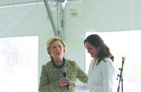 Tracy Stein with Hillary Clinton