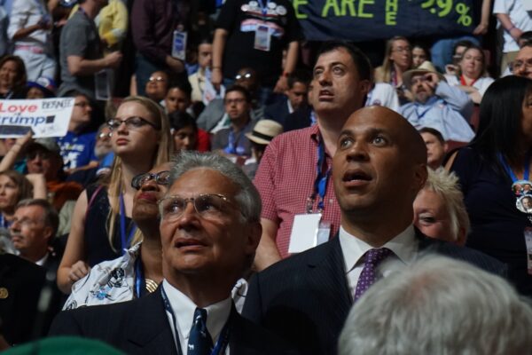 New Jersey Senator Corey Booker was transfixed too.