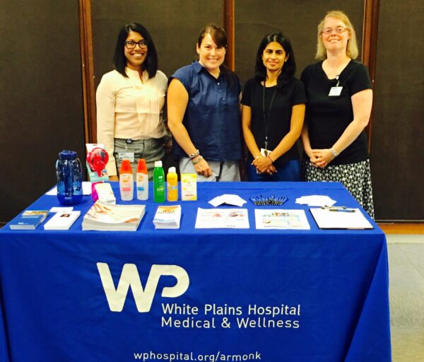 Presenting at the North Castle Public Libary (L-R): White Plains Hospital Medical and Wellness staff Dr. Anita Mannancheril, Family Medicine; Dr. Samantha Lowe, Pediatrics; Dr. Coral Parikh, Internal Medicine and Nephrology; and Dr. Ellen Lestz, Pediatrics.