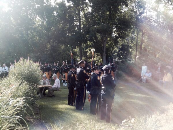 Color Guard awaits vigil.