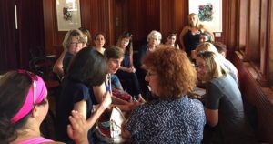 Members of Chappaqua Friends of Hill during a meeting at Chappaqua Station