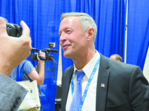 I was happy for the chance to ask Governor Martin O’Malley for his reaction immediately following Michelle Obama’s much lauded endorsement of Hillary Clinton. He said the First Lady’s words “summed up in a beautiful way why our country is already great.”