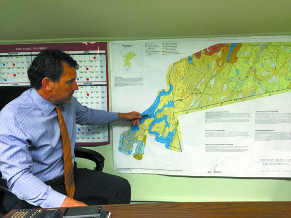 North Castle Supervisor Michael Schiliro explains restrictions imposed by his town’s infrastructure.